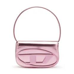 Túi Đeo Vai Nữ Diesel Shoulder Bag In Mirrored Leather X08396PS202 Màu Hồng