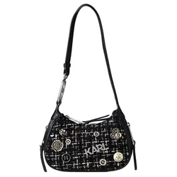 Túi Đeo Vai Nữ Karl Lagerfeld K/ Badges Boucle Small Shoulder Bag Màu Đen