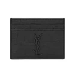 Ví Đựng Thẻ Yves Saint Laurent YSL Monogram 485631C9H0U1000 Màu Đen