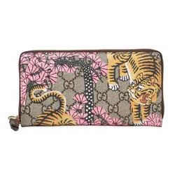 Ví Nữ Gucci GG Supreme Coated Canvas Bengal Tiger Zip Around Wallet Phối Màu