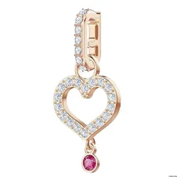 Hạt Vòng Charm Swarovski Remix Collection Charm Heart 5441398 Màu Vàng Hồng