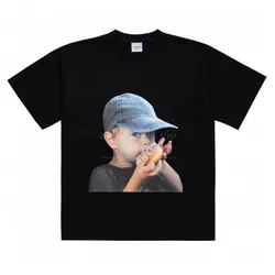Áo Phông Acmé De La Vie ADLV Baby Face Cap Boy ADLV-21SS-SSBKBF-CPB T-shirt Màu Đen Size 2