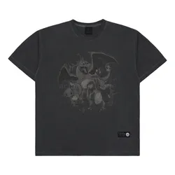 Áo Phông Acmé De La Vie ADLV Pokemon Fairi Evolution Pigment Short Sleeve Tshirt Charcoal Màu Than Chì