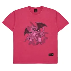 Áo Phông Acmé De La Vie ADLV Pokemon Fairi Evolution Pigment Short Sleeve Tshirt Màu Hồng
