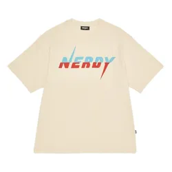 Áo Phông Nerdy Lightning Logo PNEU22KG45 Tshirt Màu Kem