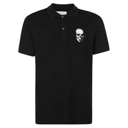 Áo Polo Nam Alexander Mcqueen Cotton Skull Shirt 650418 QQX33 Màu Đen