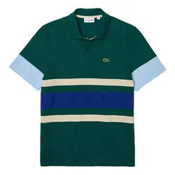 Áo Polo Nam Lacoste Heritage Slim Fit Colorblock PH7682 19W Phối Màu Xanh Size 3