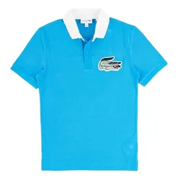 Áo Polo Nam Lacoste Short Sleeve Multi Croc Slim Fit Shirt Màu Xanh Blue Size 4