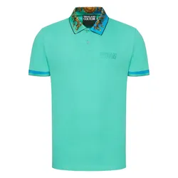 Áo Polo Nam Versace Jeans Couture Shirt 72GAGT07 Màu Xanh Size L