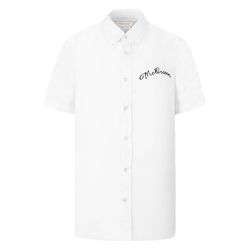 Áo Sơ Mi Alexander McQueen White With Logo Embroidered MJ0 633874 QRN44 9000 Màu Trắng