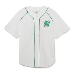 Áo Sơ Mi MLB Sunny Beach Miami Marlins 3ABSR0133-05WHS Màu Trắng