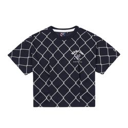 Áo Thun Fila Lady Tennis Life Pintuck Cropped T-shirt FS2RSF2363F-MUE Màu Xanh Đen