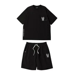 Bộ Quần Áo Cộc Tay Nam LifeWork Logo T-Shirt And Shorts Set LW232TS472/LW232WS472 Màu Đen
