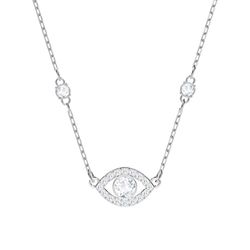 Dây Chuyền Nữ Swarovski Crystal Luckily Evil Eye Necklace, Rhodium  541114 Màu Bạc