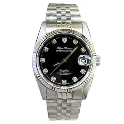Đồng Hồ Nam Olym Pianus OP89322 Màu Đen Bạc Size 36mm