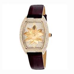 Đồng Hồ Nữ Christian Van Sant Lotus Quartz Brown Dial Ladies Watch CV4857 Màu Nâu