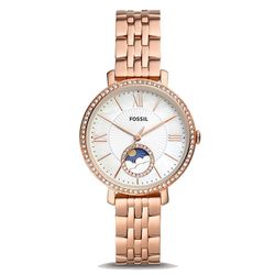 Đồng Hồ Nữ Fossil Jacqueline Sun Moon Multifunction Rose Gold Tone Stainless Steel Watch ES5165 Màu Trắng/ Vàng Hồng