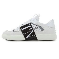 Giày Thể Thao Nam Valentino Slip-On Calfskin VL7N Sneaker With Band Màu Trắng Đen