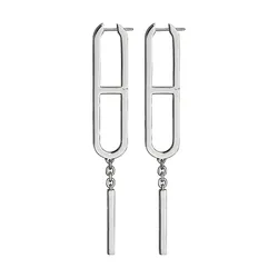 Khuyên Tai Nữ Hermès Ever Chain d'Ancre Earrings Màu Bạc