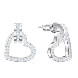 Khuyên Tai Nữ Swarovski Lovely Pierced Earrings, White, Rhodium Plating 5466756 Màu Trắng