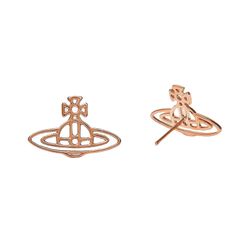 Khuyên Tai Nữ Vivienne Westwood Thin Lines Flat Orb Stud Earrings 62010011G002G002 Màu Vàng Hồng