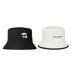 Mũ Karl Lagerfeld  K/Ikonik Reversible Bucket Hat 230M340499800 Hai Mặt Đảo Ngược Màu Đen Trắng