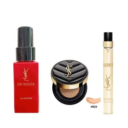 Set Lotion + Phấn Nước + Nước hoa Yves Saint Laurent YSL (Or Rogeu La Lotion 30ml + Cushion B20 5g + YSL Libre EDP 10ml)