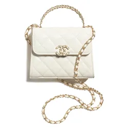 Túi Đeo Chéo Nữ Chanel Clutch With Chain AP3237 B10307 10601 Màu Trắng
