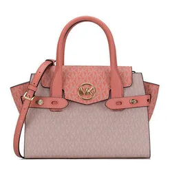 Túi Xách Tay Nữ Michael Kors MK Medium Signature Carmen In Sherbert Multi 35S2GNMS8V Màu Hồng Cam  
