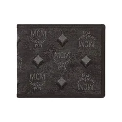 Ví MCM Aren Bifold Wallet In Vintage Monogram Jacquard MXSCATA01ED001 Màu Đen