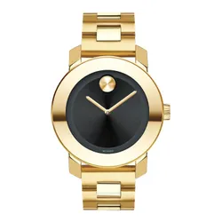 Đồng Hồ Unisex Movado Bold Gold Tone Black Dial 3600397 Màu Vàng Đen