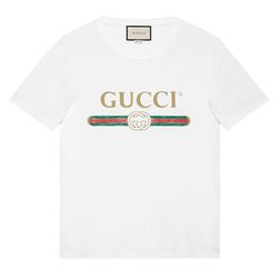 Áo Phông Unisex Gucci Tshirt In White Màu Trắng Size M