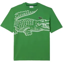 Áo Phông Nam Lacoste Men's Loose Fit Short Sleeve Tshirt Màu Xanh Green Size 4