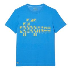 Áo Phông Nam Lacoste Men's Sport X Novak Djokovic Printed  Tshirt TH9320 Màu Xanh Blue