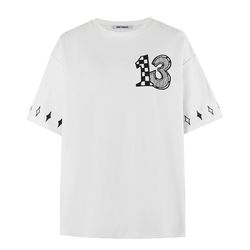 Áo Phông Nữ 13 De Marzo Bear Doodle T-shirt Bright White Màu Trắng Size S