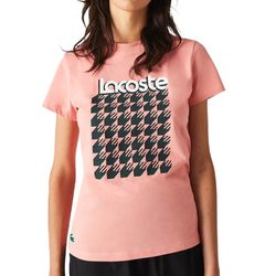 Áo Phông Nữ Lacoste Graphic Women's Tennis Tee Tshirt Màu Hồng