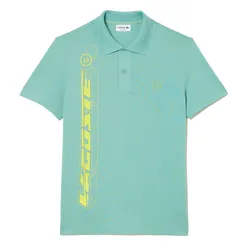 Áo Polo Nam Lacoste Active Movement 3D Signature Polo Shirt PH5526 Màu Xanh Mint Size 4