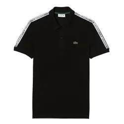 Áo Polo Nam Lacoste Regular Fit Logo Stripe Stretch Cotton Polo Shirt PH5075 031 Màu Đen Size 4