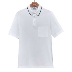 Áo Polo Nam Hermès Piqures Sellier Shirt Màu Trắng