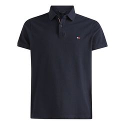 Áo Polo Nam Tommy Hilfiger Embroidery Logo Polo Shirt TH10084-004_DESERT-SKY Màu Xanh Than Size M
