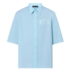 Monogram Bandana Short-Sleeved Denim Shirt - Ready-to-Wear 1AA857