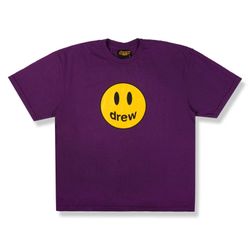 Áo Thun Unisex Drew House Mascot SS Purple T-Shirt Màu Tím Đậm