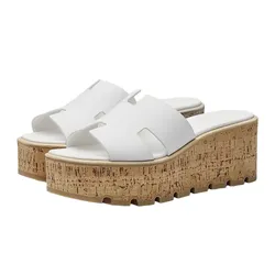 Dép Nữ Hermès Eze 30 Sandal Màu Trắng Size 39