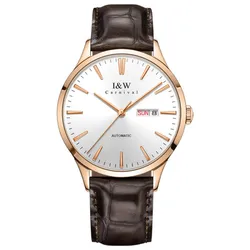 Đồng Hồ Nam I&W Carnival 509G1 Màu Nâu Trắng