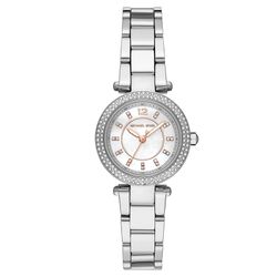 Đồng Hồ Nữ Michael Kors Parker Quartz Crystal White Dial Watch MK6932 Màu Bạc Bản 33mm