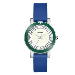 Đồng Hồ Nữ Tory Burch Ellsworth Leather Strap Watch TBW6003 Màu Xanh