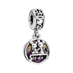 Hạt Vòng Charm Nữ Pandora Disney Mickey & Minnie 798866C01 Màu Bạc