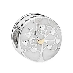 Hạt Vòng Charm Nữ Pandora Family Tree Hearts 792106EN23 Màu Bạc