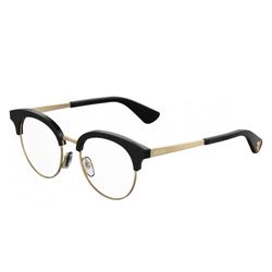 Kính Mắt Cận Moschino Round Ladies Eyeglasses MOS514 0807 49-19 Màu Đen Vàng