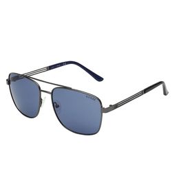 Kính Mát Nam Guess Fashion Shiny Gunmetal Men Sunglasses 58mm GF0206-5808V Màu Xanh Lam